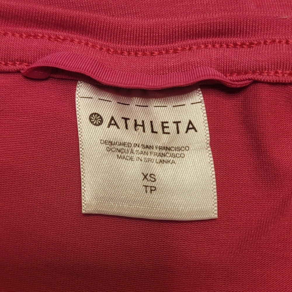 Athleta Air Out Cinch Tank Top Sz XS Salvia Pink Semi Fitted Long UPF 25+ Modal - Picture 14 of 16